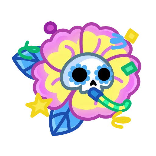 🌼 Эмодзи «Skull Flower» для Telegram