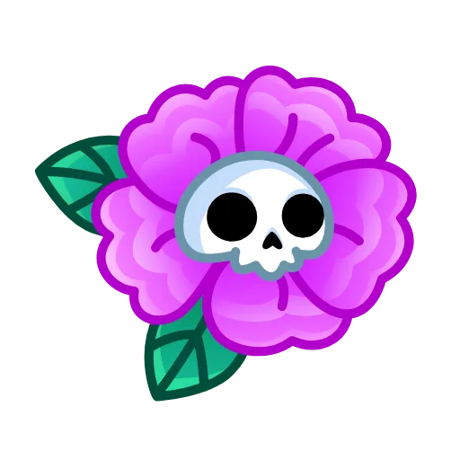 🌼 Эмодзи «Skull Flower» для Telegram