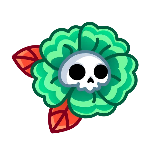 🌼 Эмодзи «Skull Flower» для Telegram