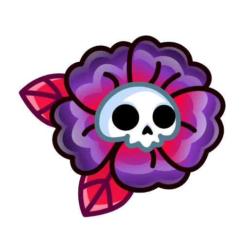 🌼 Эмодзи «Skull Flower» для Telegram