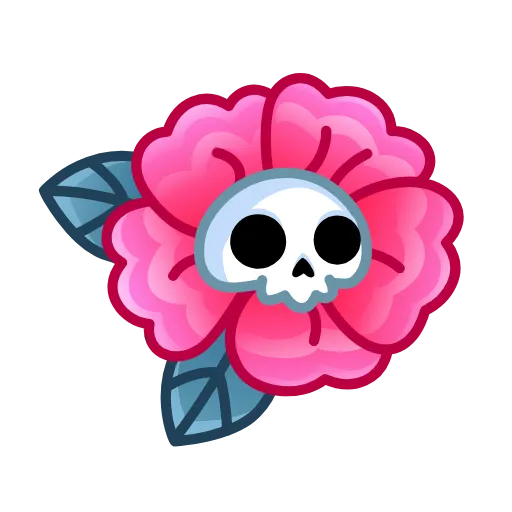 🌼 Эмодзи «Skull Flower» для Telegram