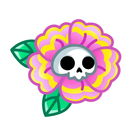 🌼 Эмодзи «Skull Flower» для Telegram