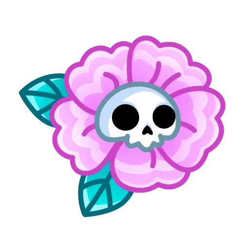 🌼 Эмодзи «Skull Flower» для Telegram