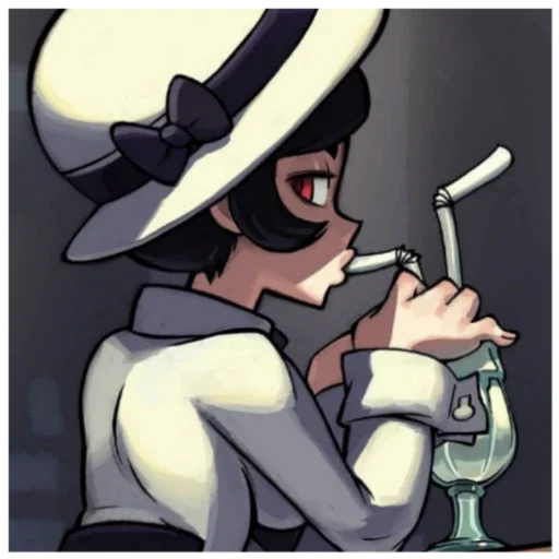 🐙 Стикер «_?(Skullgirls)?_?"Filia"?» для Telegram
