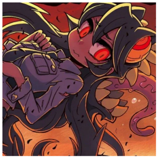 🐙 Стикер «_?(Skullgirls)?_?"Filia"?» для Telegram