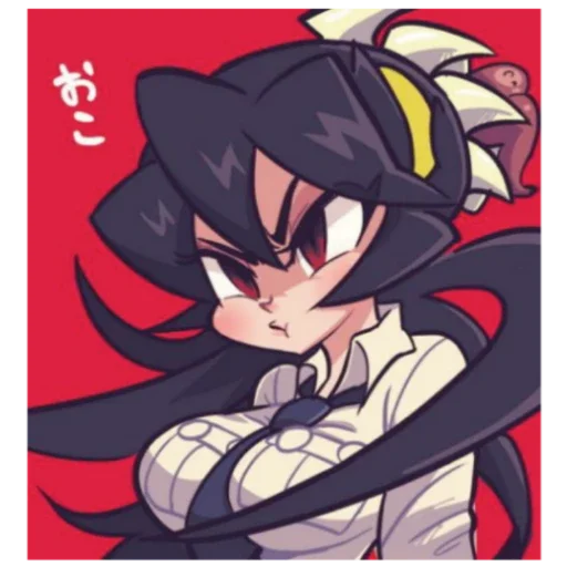 🐙 Стикер «_?(Skullgirls)?_?"Filia"?» для Telegram