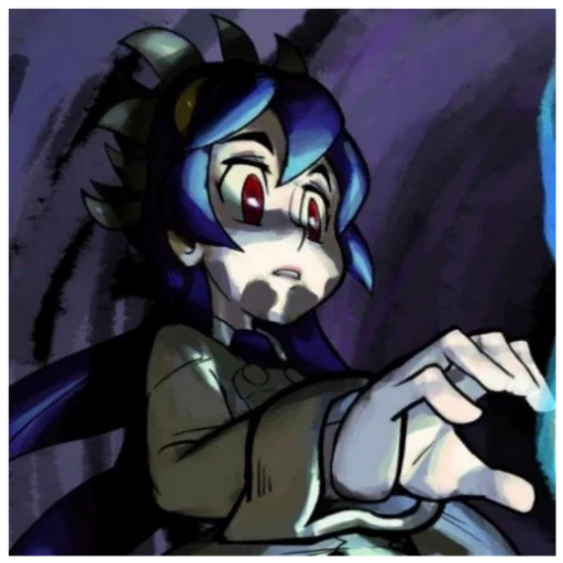 🐙 Стикер «_?(Skullgirls)?_?"Filia"?» для Telegram