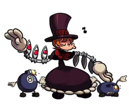 🦚 Стикер «Skullgirls Gifs» для Telegram
