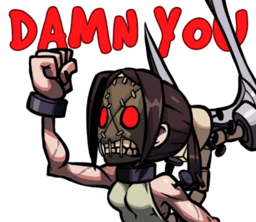 😡 Стикер «Skullgirls Launch» для Telegram