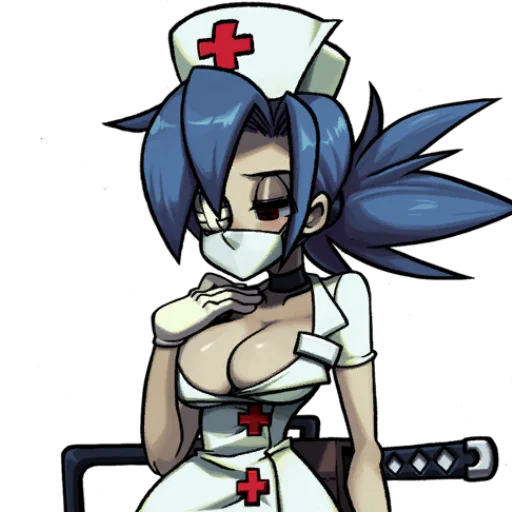 😔 Стикер «Скаллгерлс!/Skullgirls!» для Telegram