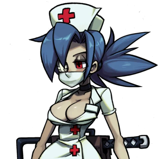😶 Стикер «Скаллгерлс!/Skullgirls!» для Telegram
