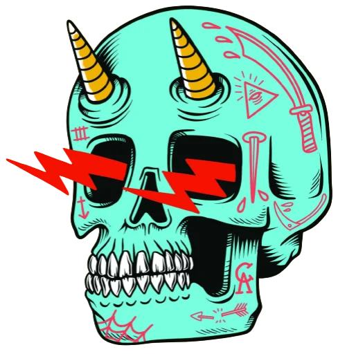 💀 Стикер «skullUI» для Telegram