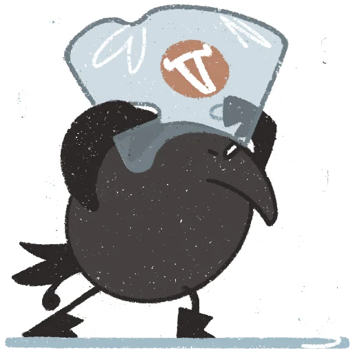🌧 Стикер «skvorchik autumn» для Telegram