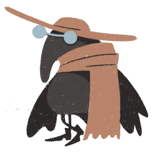 👓 Стикер «skvorchik autumn» для Telegram