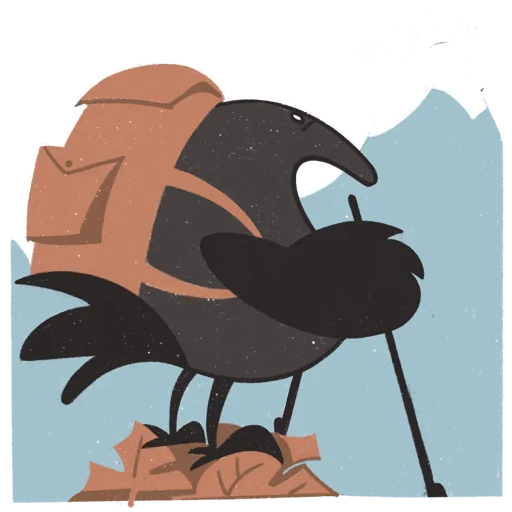 🏔 Стикер «skvorchik autumn» для Telegram