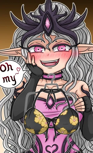 🫢 Стикер «Slaanesh Chan / Пропаганда ереси» для Telegram