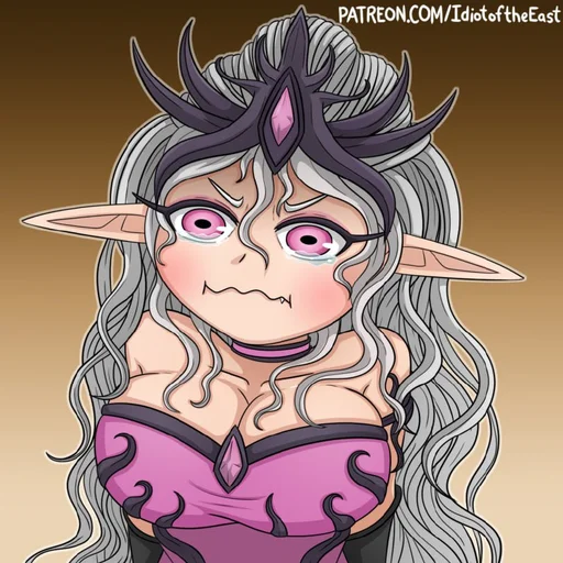🥺 Стикер «Slaanesh Chan / Пропаганда ереси» для Telegram