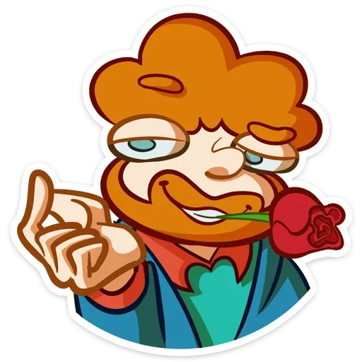 🌹 Стикер «Рыжий Славик» для Telegram