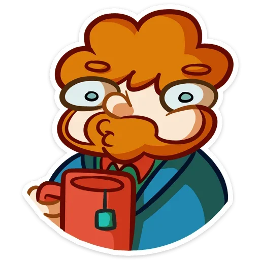 🍵 Стикер «Рыжий Славик» для Telegram