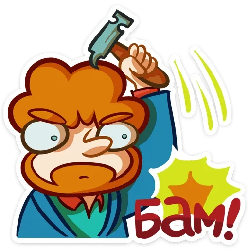 🔨 Стикер «Рыжий Славик» для Telegram