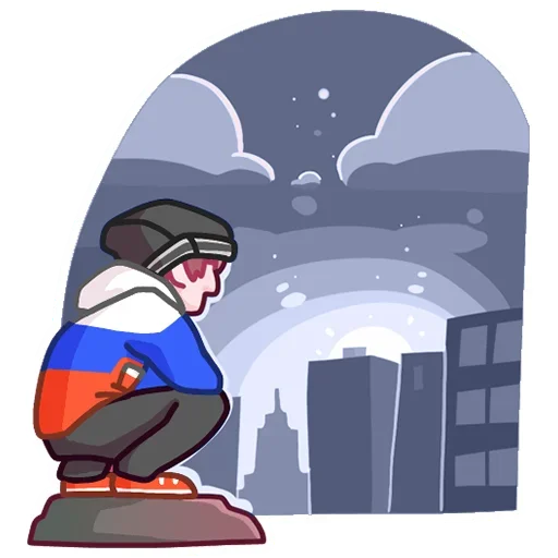 🌃 Стикер «Славик в толстовке» для Telegram