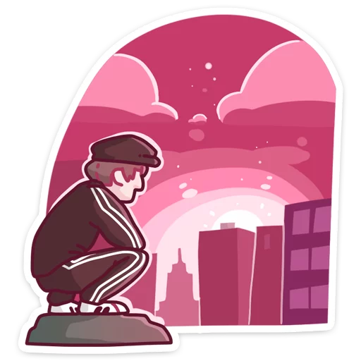 🌅 Стикер «Славик в толстовке» для Telegram