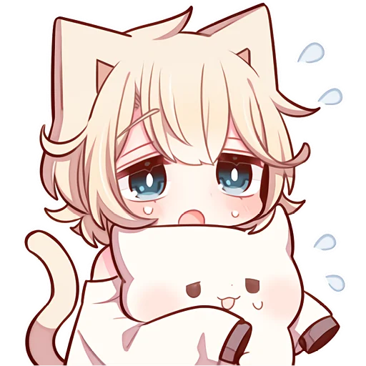 😢 Стикер «Сонный котенок 3» для Telegram