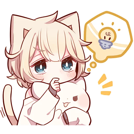 💡 Стикер «Сонный котенок 3» для Telegram
