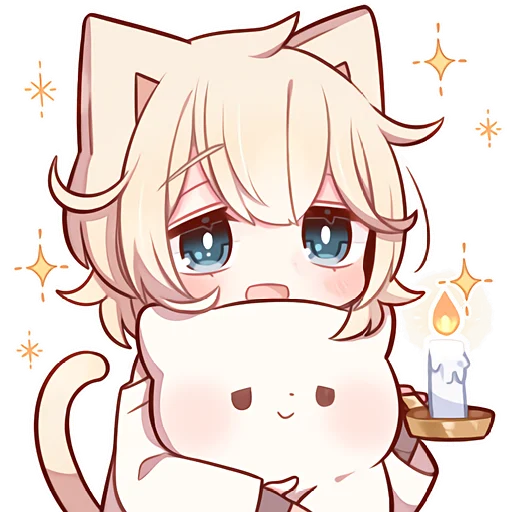 🕯 Стикер «Сонный котенок 3» для Telegram