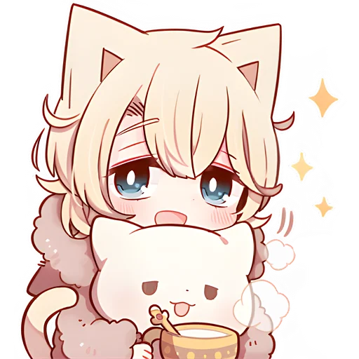 ☕ Стикер «Сонный котенок 2» для Telegram