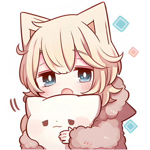 😬 Стикер «Сонный котенок 2» для Telegram