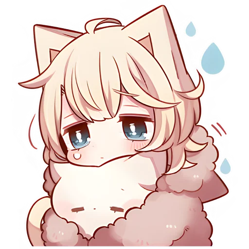 🥲 Стикер «Сонный котенок 2» для Telegram