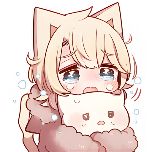 😭 Стикер «Сонный котенок 2» для Telegram
