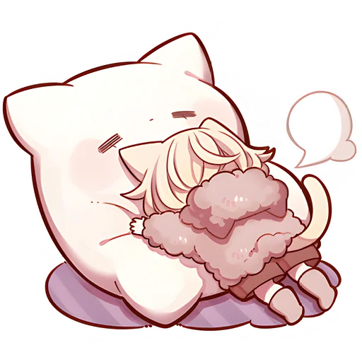 😞 Стикер «Сонный котенок 2» для Telegram