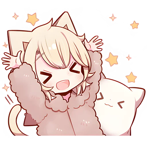 🥳 Стикер «Соннный котенок» для Telegram