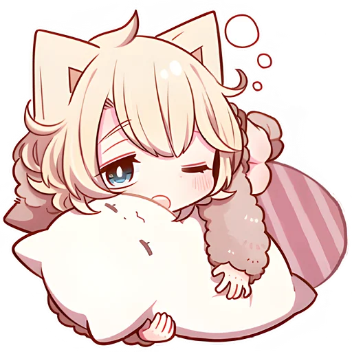 😴 Стикер «Соннный котенок» для Telegram