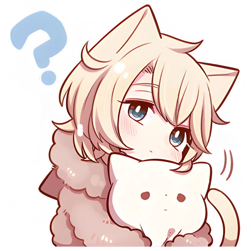🤔 Стикер «Соннный котенок» для Telegram