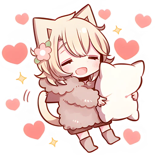 🥰 Стикер «Соннный котенок» для Telegram