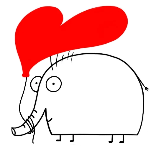 ❤ Стикер «Слоник Ху» для Telegram
