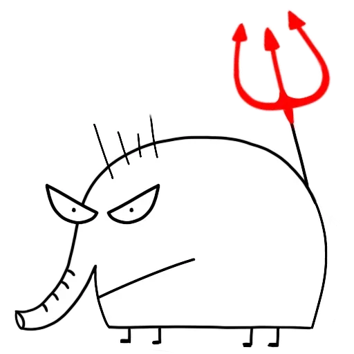 👿 Стикер «Слоник Ху» для Telegram