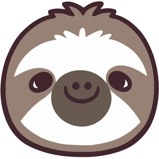 Эмодзи Sloth для Telegram — скачать