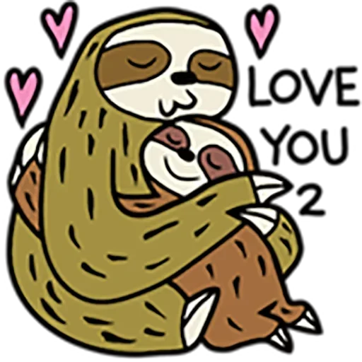 ❤ Стикер «Sloth» для Telegram