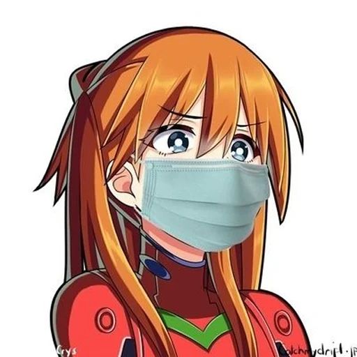 😷 Стикер «Evangelion Evangelion» для Telegram