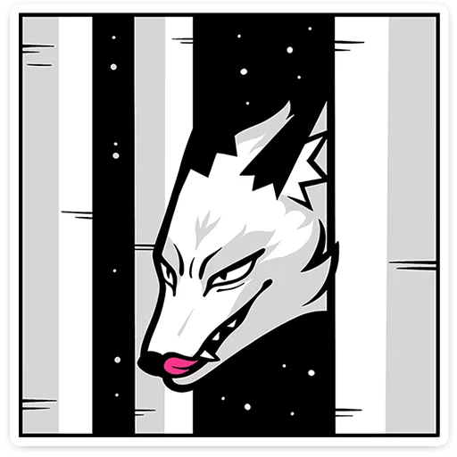 😈 Стикер «Хищный Лис» для Telegram
