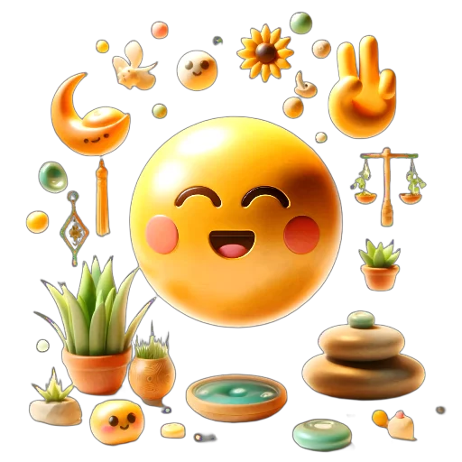 🍽 Стикер «Смайлики милые» для Telegram