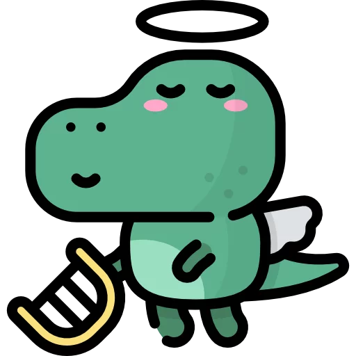 😇 Стикер «Маленький Динозаврик» для Telegram