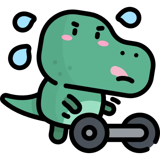 🏋️ Стикер «Маленький Динозаврик» для Telegram