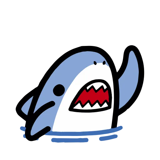 Стикер 6 small shark