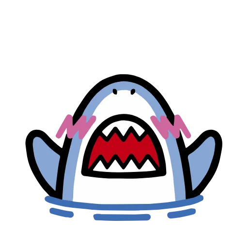 Стикер 25 small shark