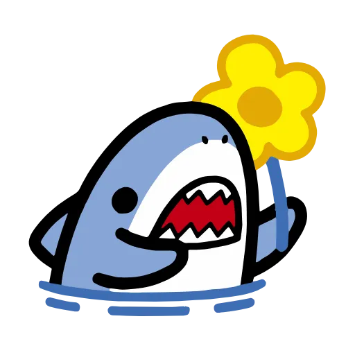 Стикер 8 small shark